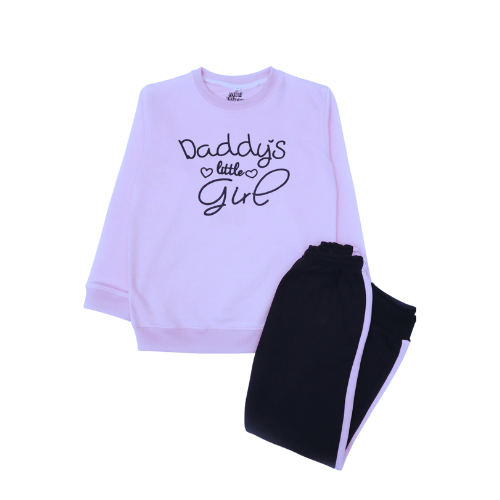 Daddy's Little Girl Purple Tracksuit (Fleece 300gsm) - Miniwears