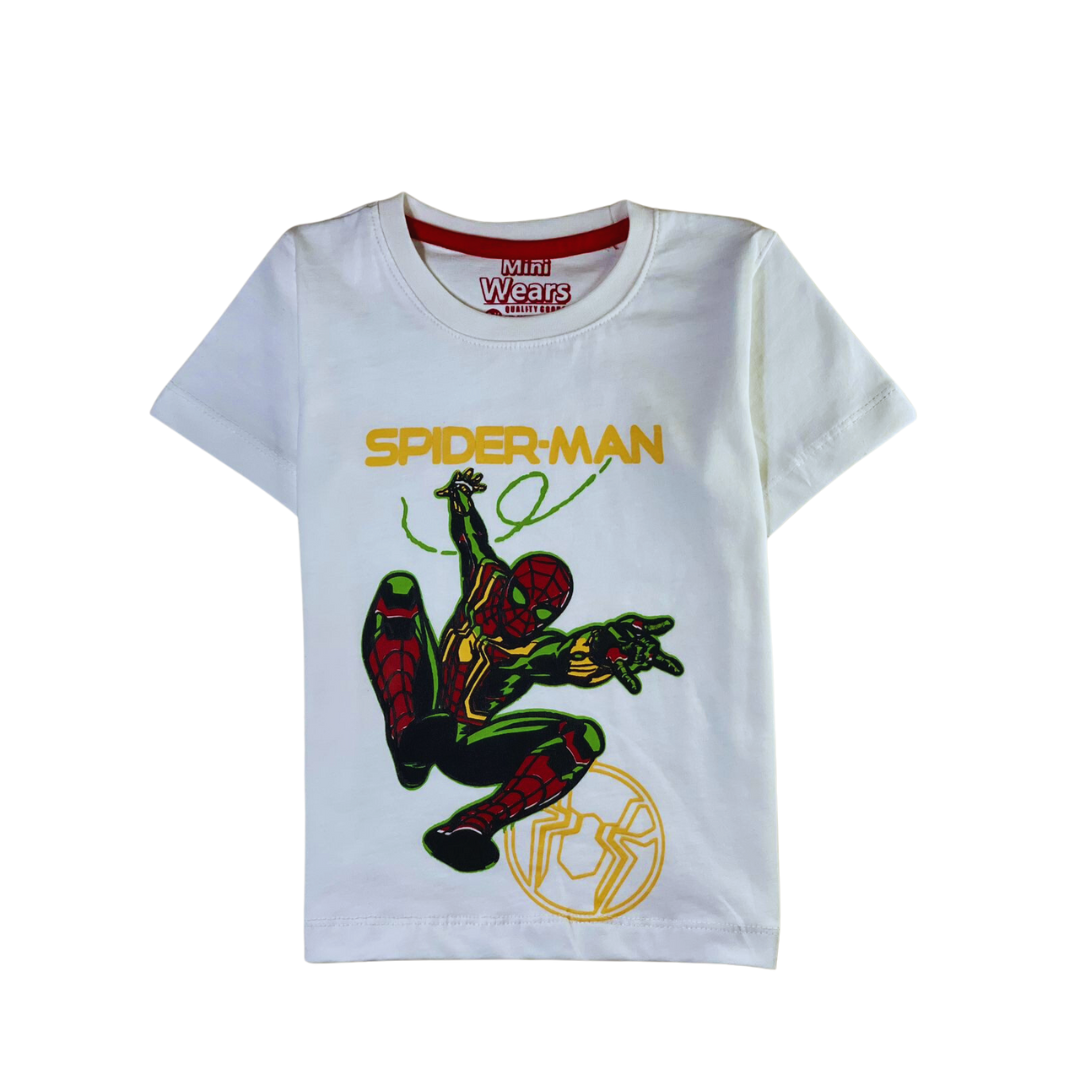 White Spiderman Shirt - Miniwears