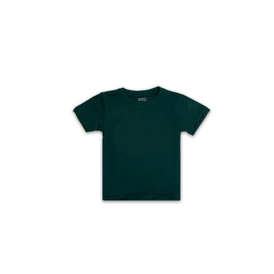 Solid Bottle green tshirt - Miniwears