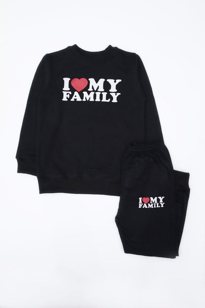 I love My Family Tracksuit (Fleece) - Miniwears