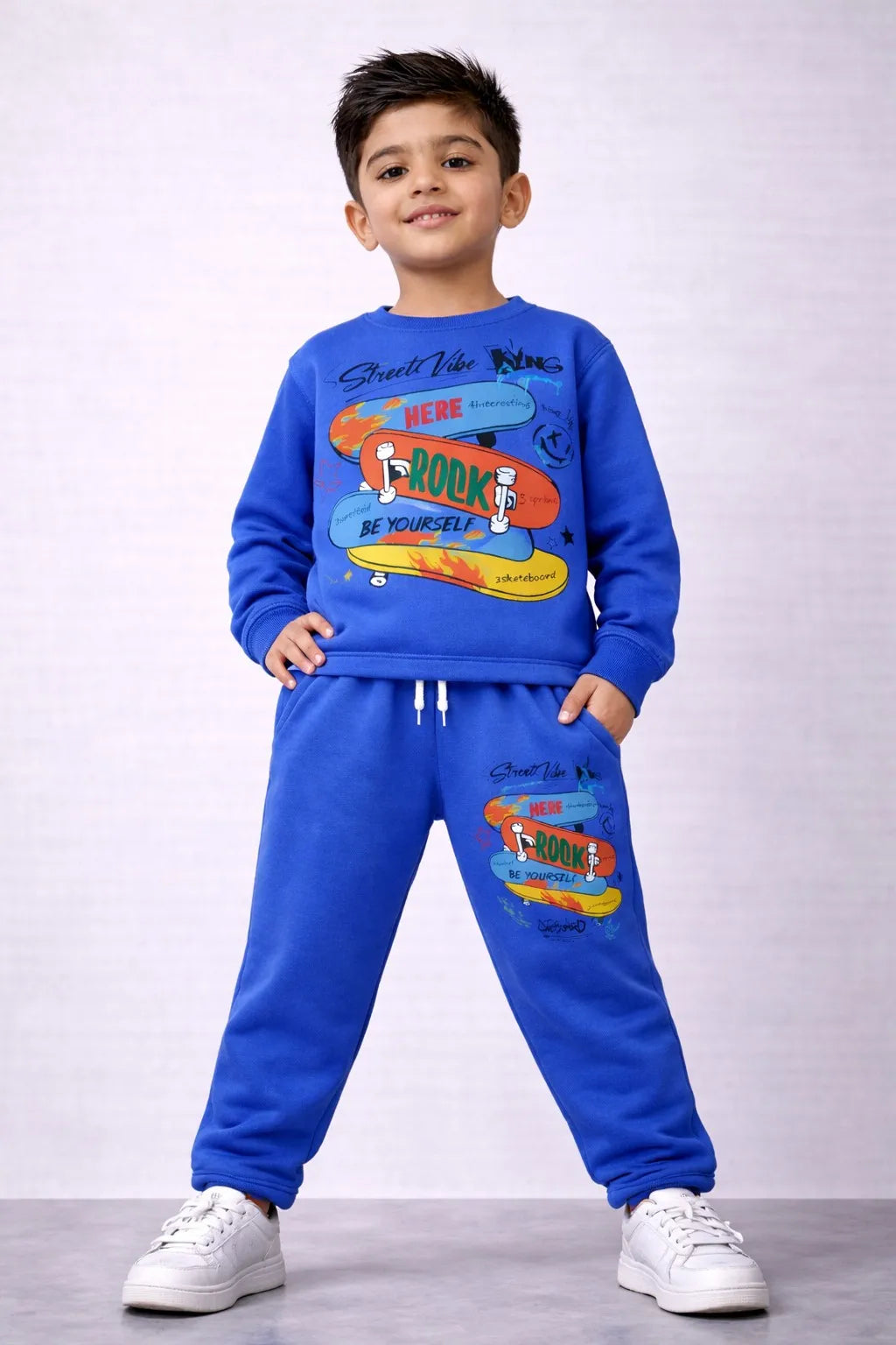 Street Vibe Blue Shirt and Trouser Set