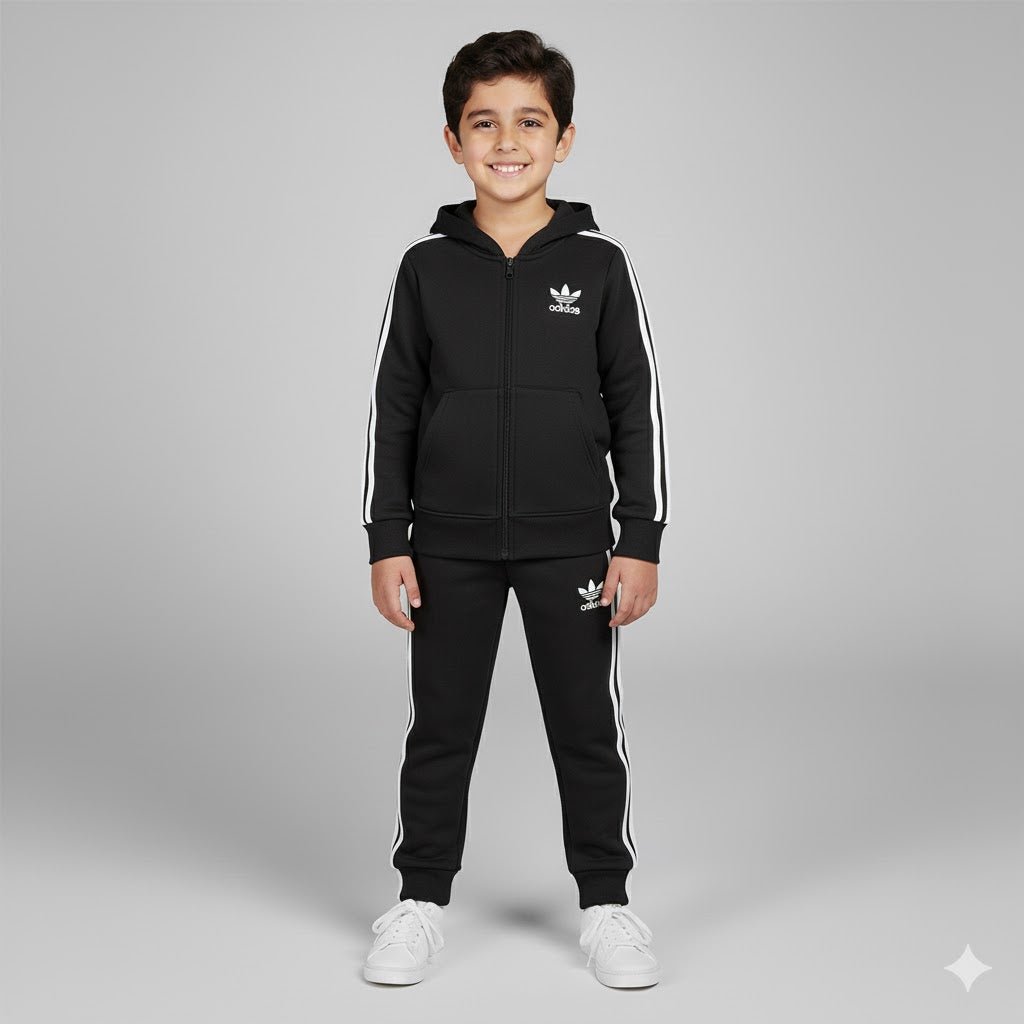 Adi Black Tracksuit - Miniwears
