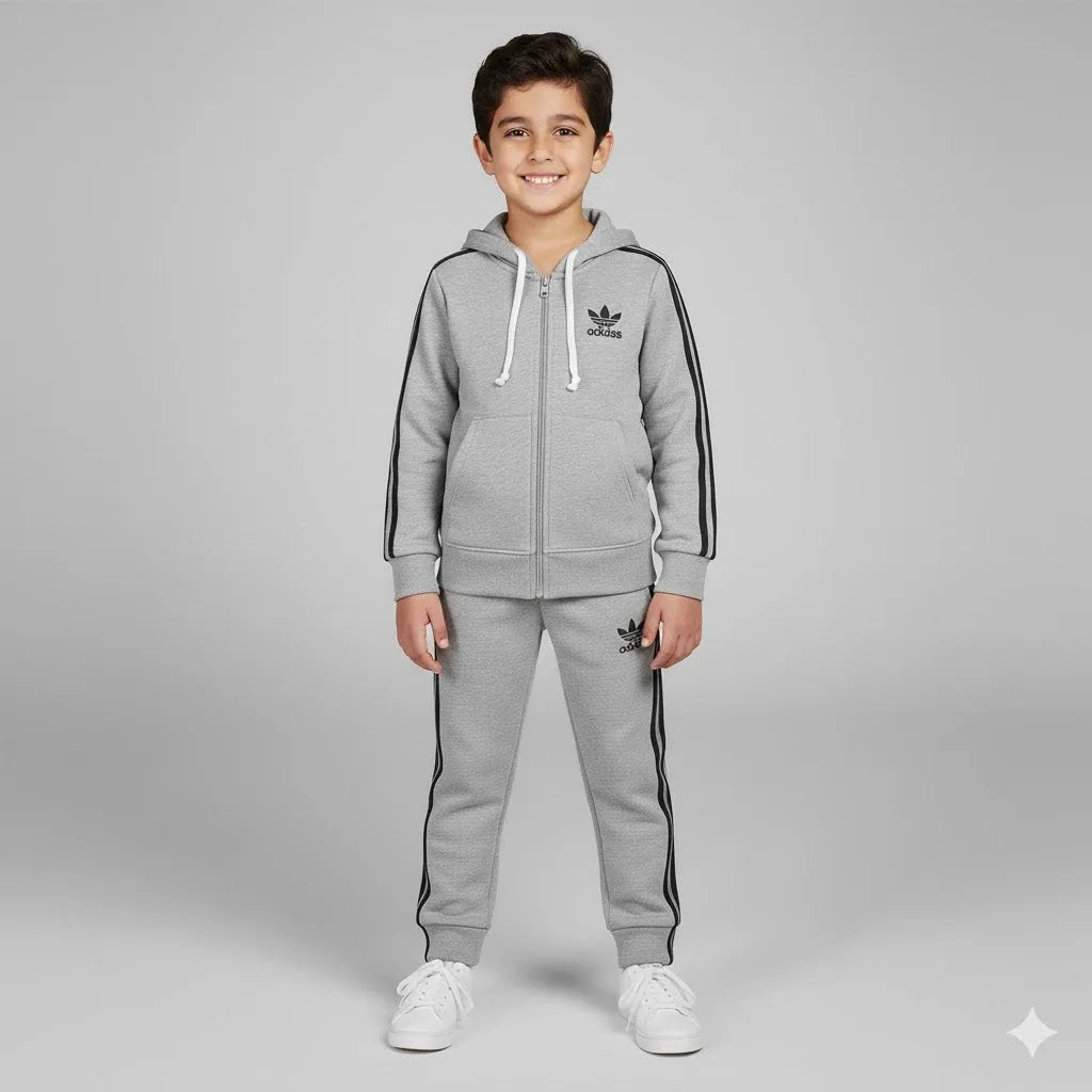 Adi Sports Grey Tracksuit - Miniwears