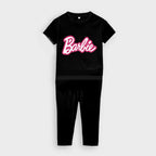 Baarbie Black T-Shirt & Trouser Set - Miniwears