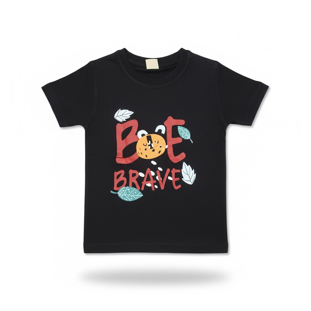 Be Brave Black Y - Shirt - Miniwears