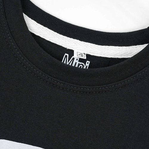 Beach Black T-Shirt & Blue Shorts Set - Miniwears