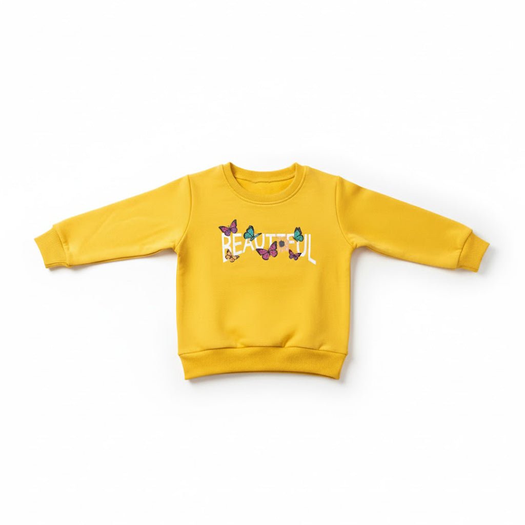 Beautiful Butterfly Yellow pink Tracksuit - Miniwears