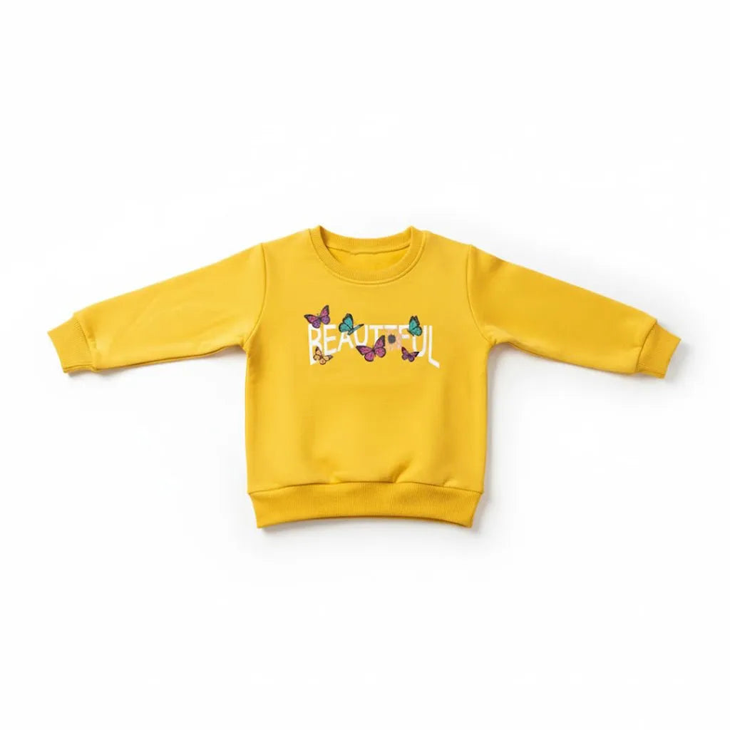Beautiful Butterfly Yellow pink Tracksuit - Miniwears