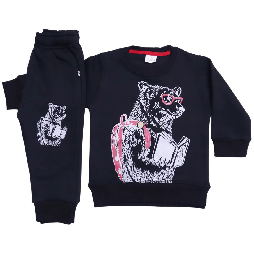 Black Bear Tracksuit (Fleece) - Miniwears