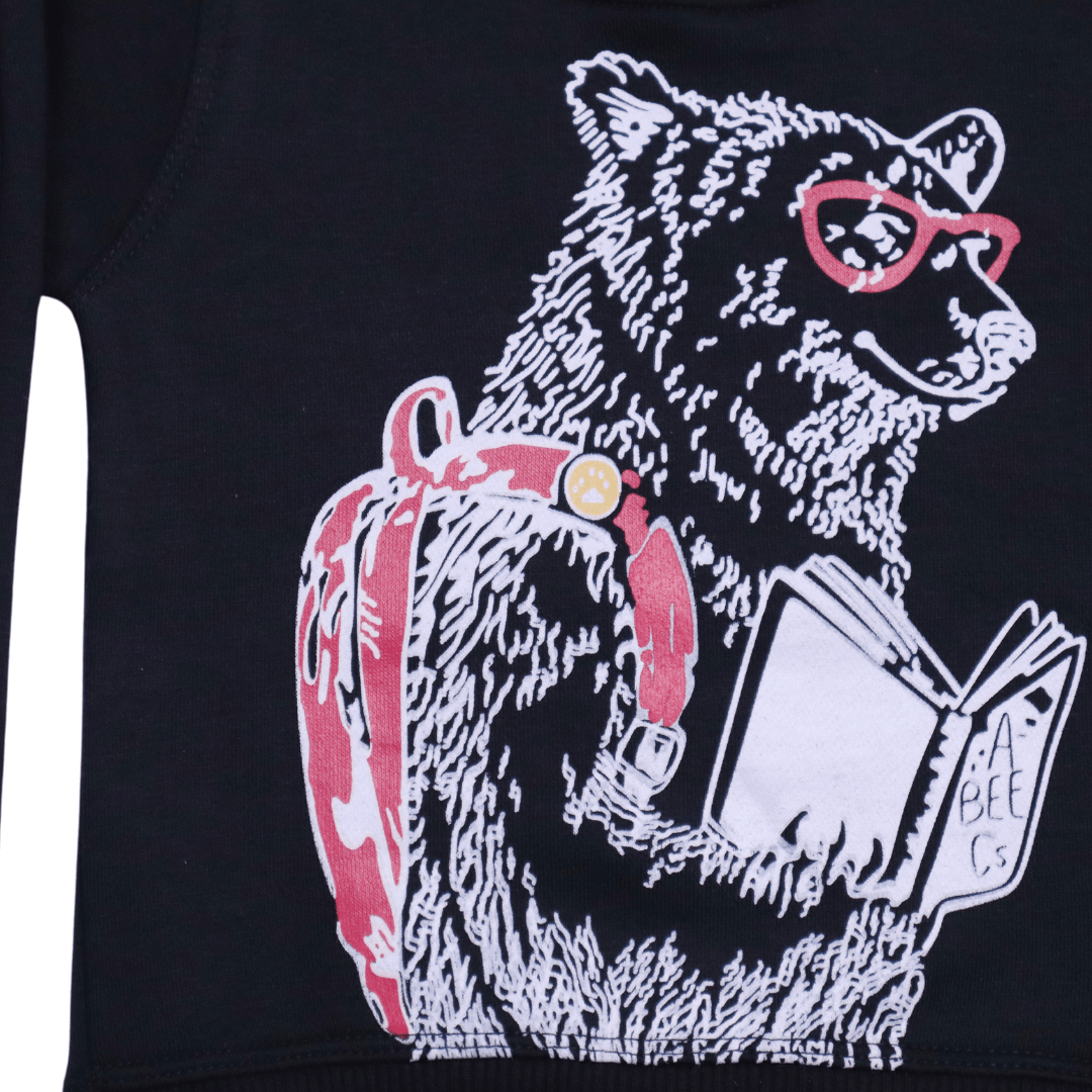 Black Bear Tracksuit (Fleece) - Miniwears