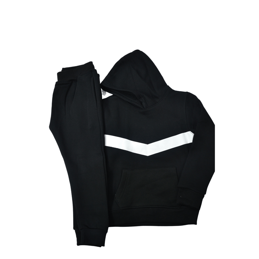 Black Stripped Tracksuit - Miniwears