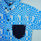 Blue Cotton Dress Shirt - Miniwears