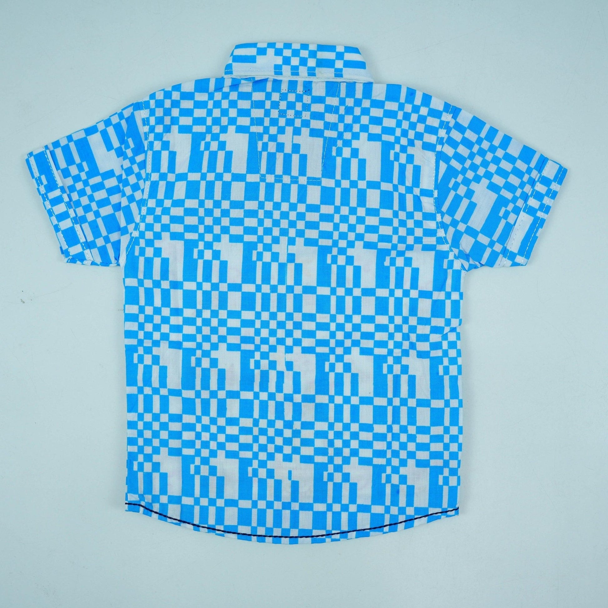 Blue Cotton Dress Shirt - Miniwears