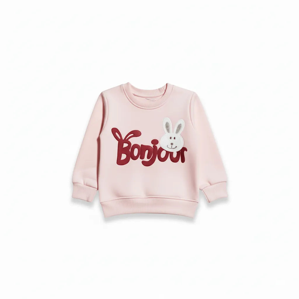 Bonjour Light Pink Tracksuit - Miniwears