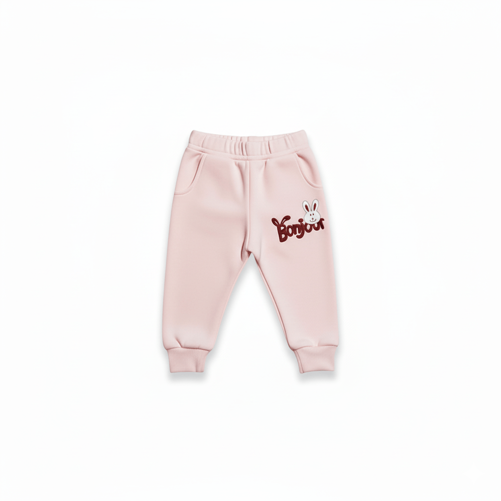 Bonjour Light Pink Tracksuit - Miniwears