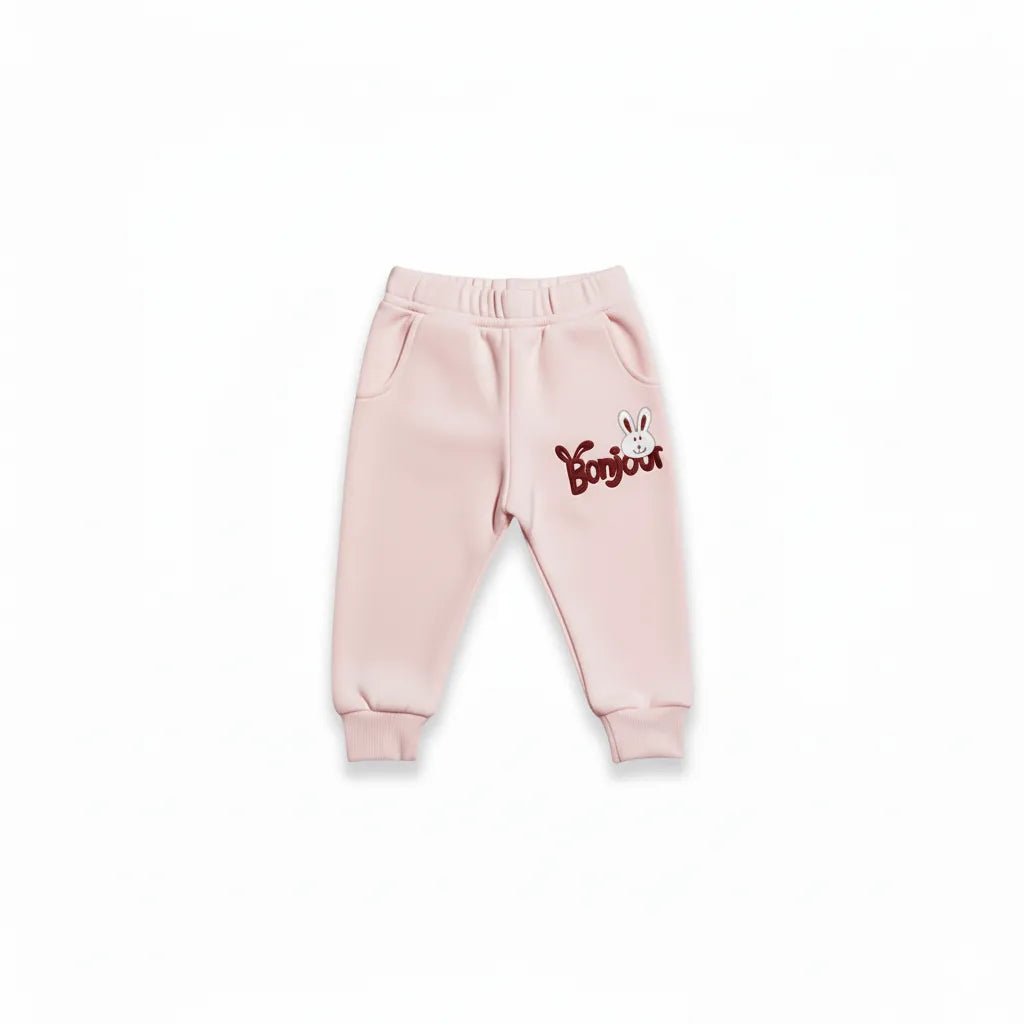 Bonjour Light Pink Tracksuit - Miniwears