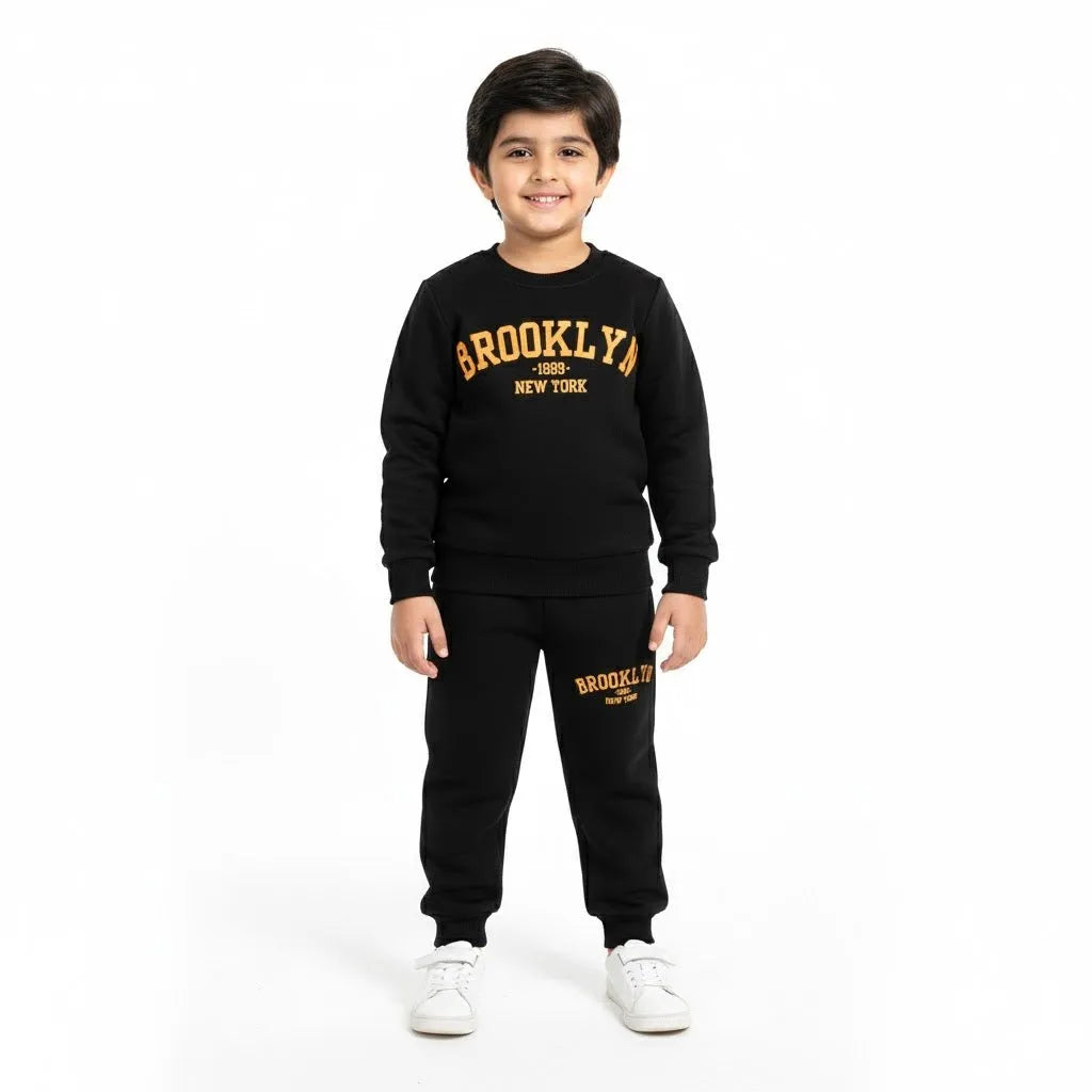 Brooklyn Black Tracksuit - Miniwears