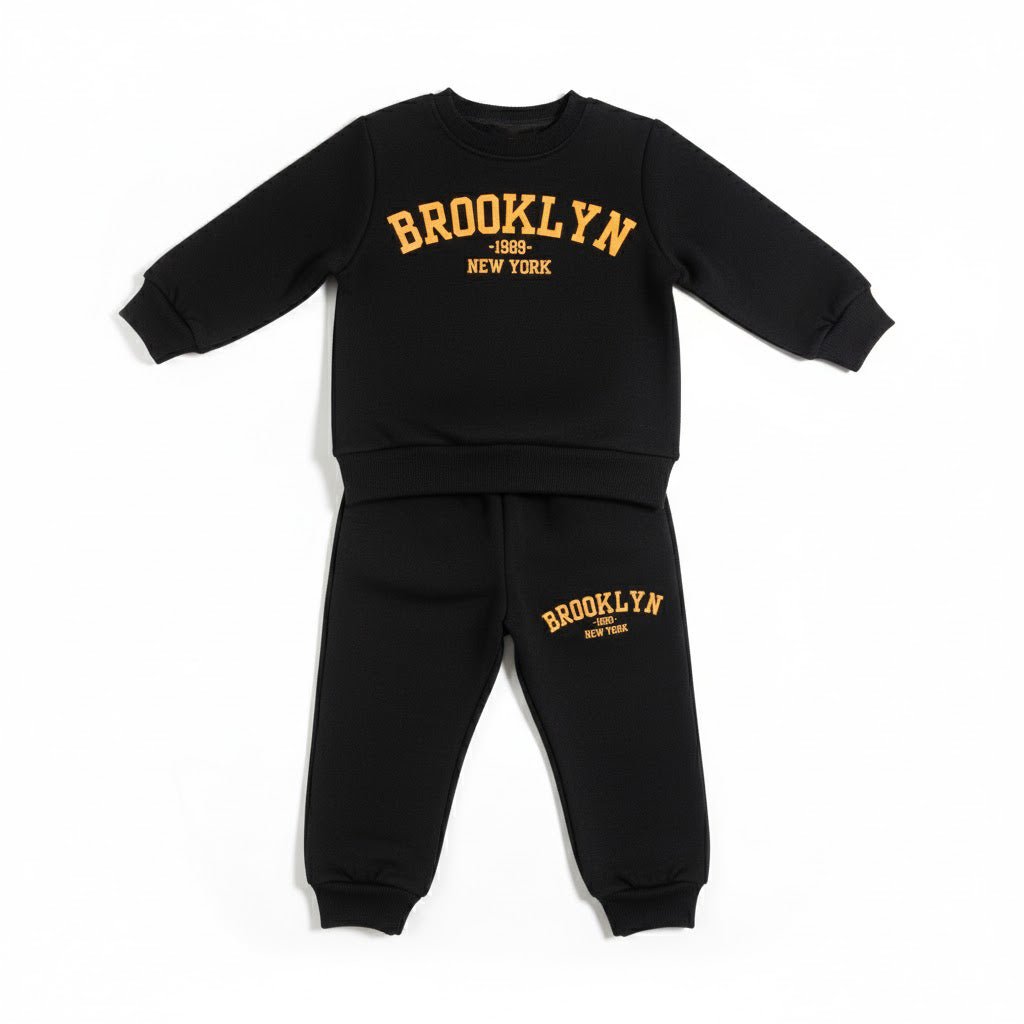Brooklyn Black Tracksuit - Miniwears