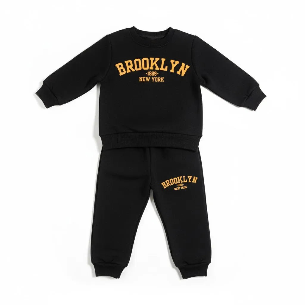 Brooklyn Black Tracksuit - Miniwears