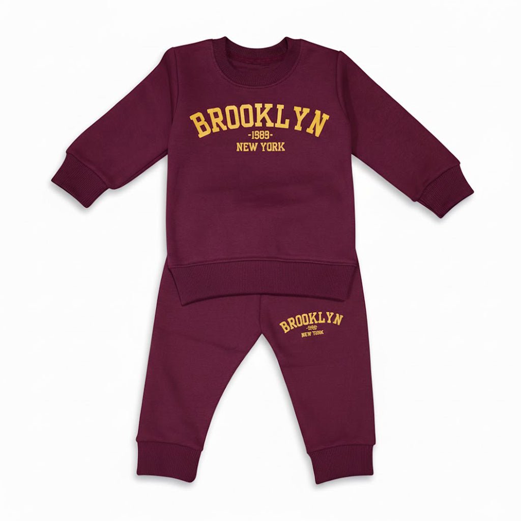 Brooklyn Maroon Tracksuit - Miniwears