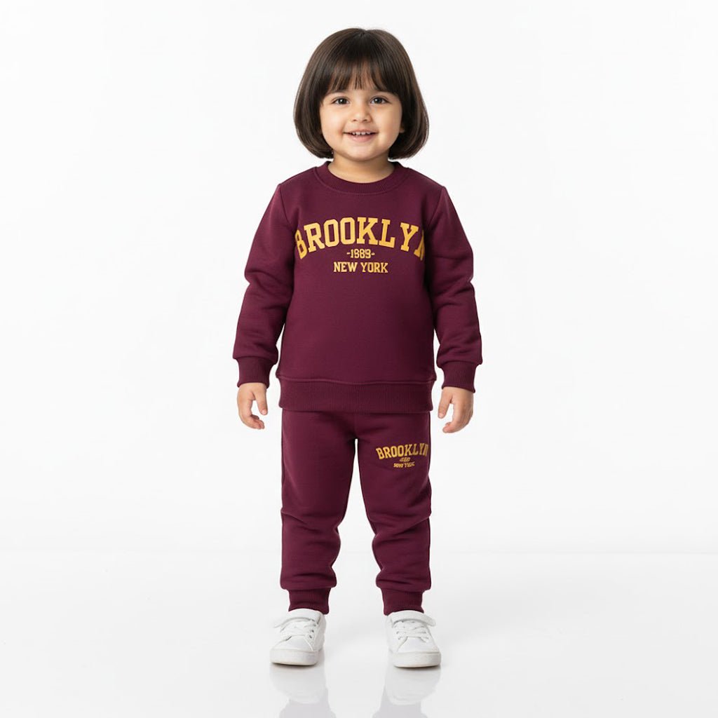 Brooklyn Maroon Tracksuit - Miniwears