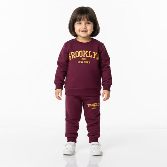 Brooklyn Maroon Tracksuit - Miniwears