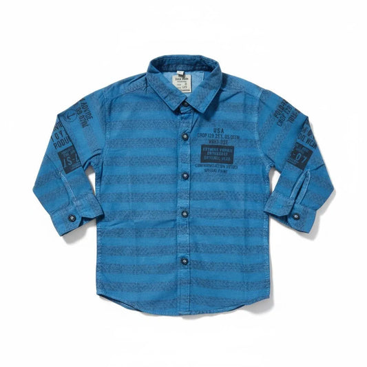 Check Blue Full Sleeve Shirt - Miniwears