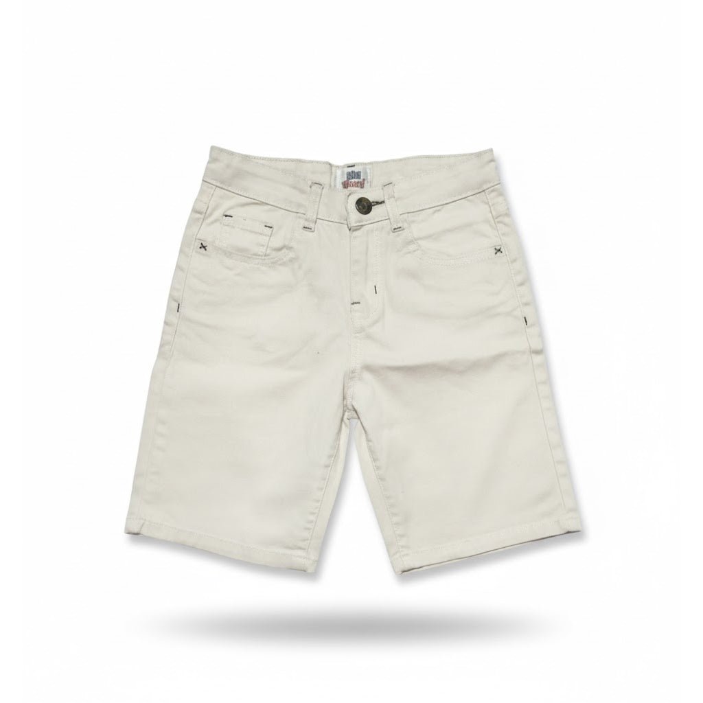 Cream White Shorts - Miniwears