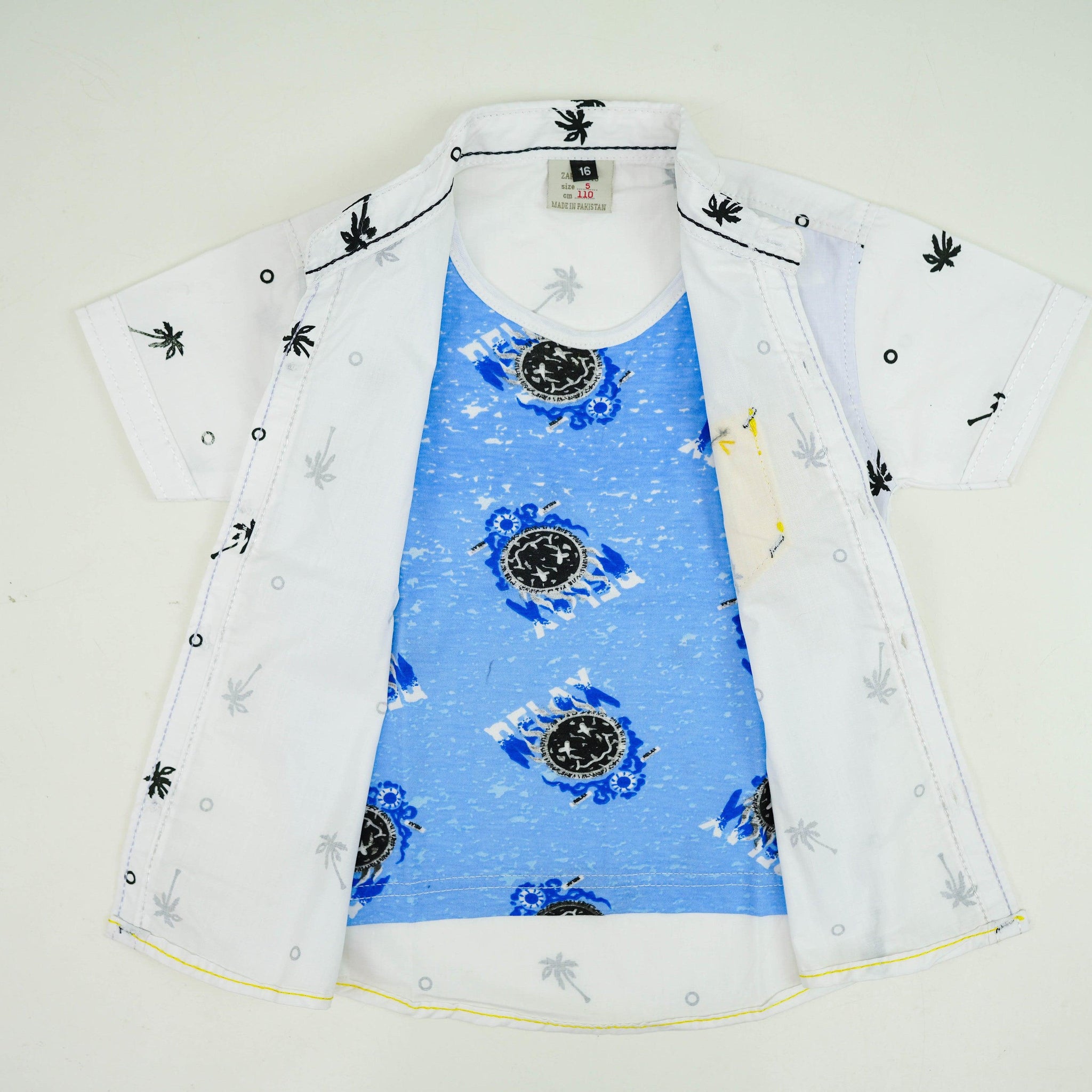 White Cotton Dress Shirt with inner - Miniwears