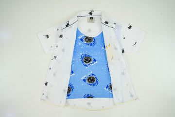 White Cotton Dress Shirt with inner - Miniwears