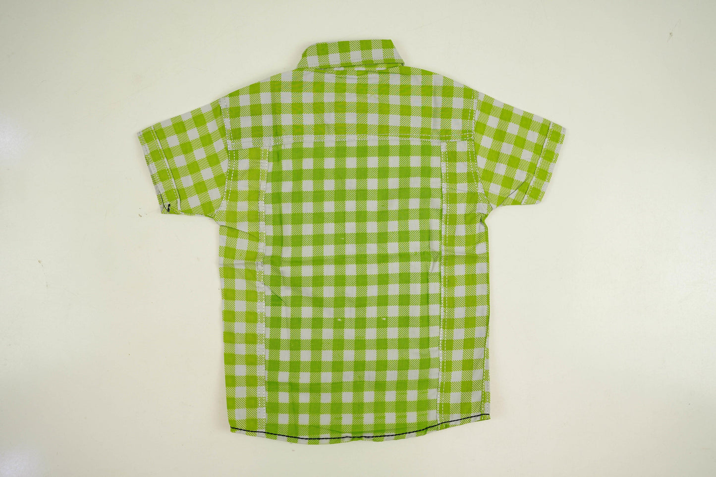 Green Checked Cotton Dress Shirt - Miniwears
