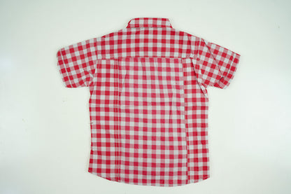 Red Checked Cotton Dress Shirt - Miniwears
