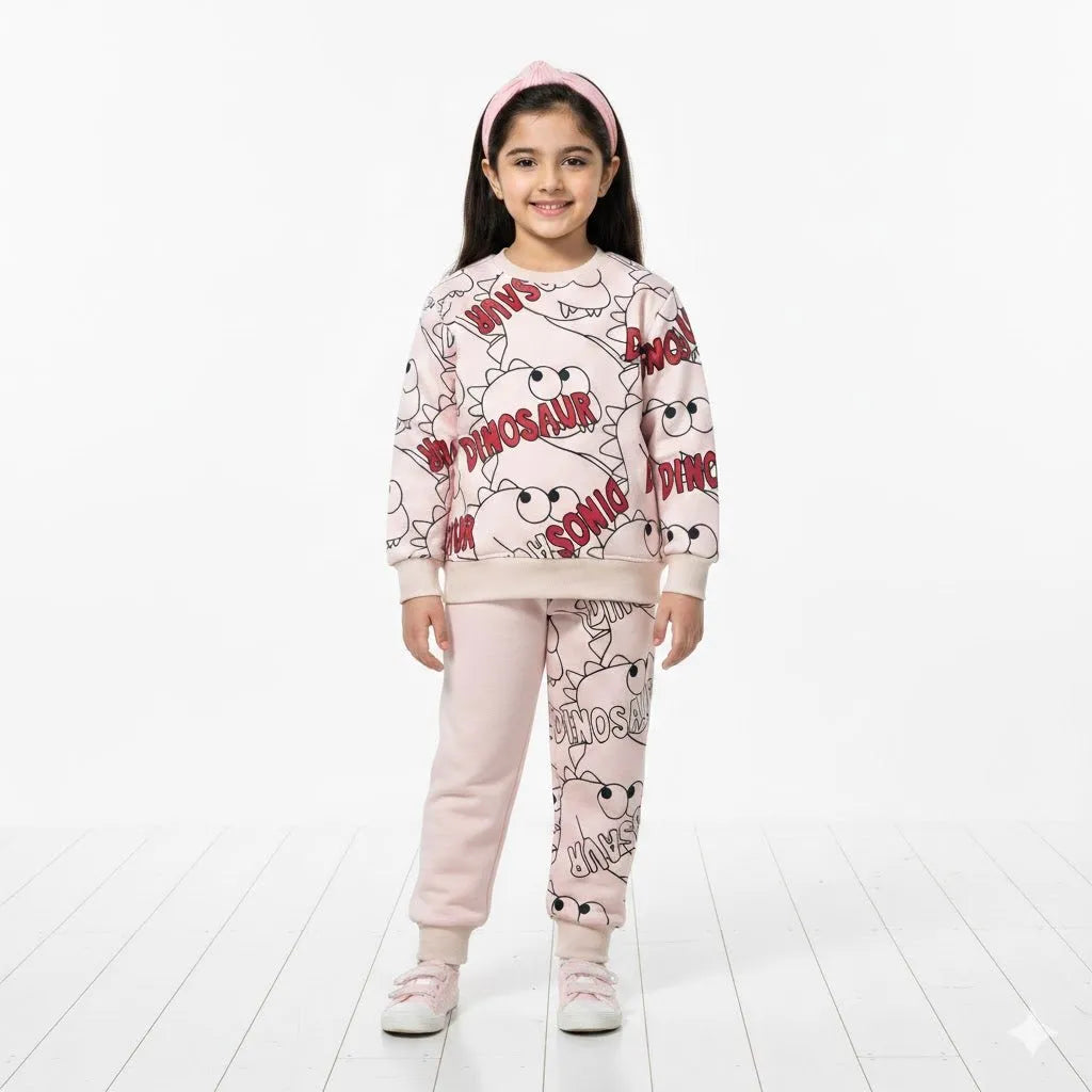 Dinosaur Pink Tracksuit - Miniwears