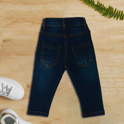 100% Pure Denim Pants for Girls (Dark Blue) - Miniwears