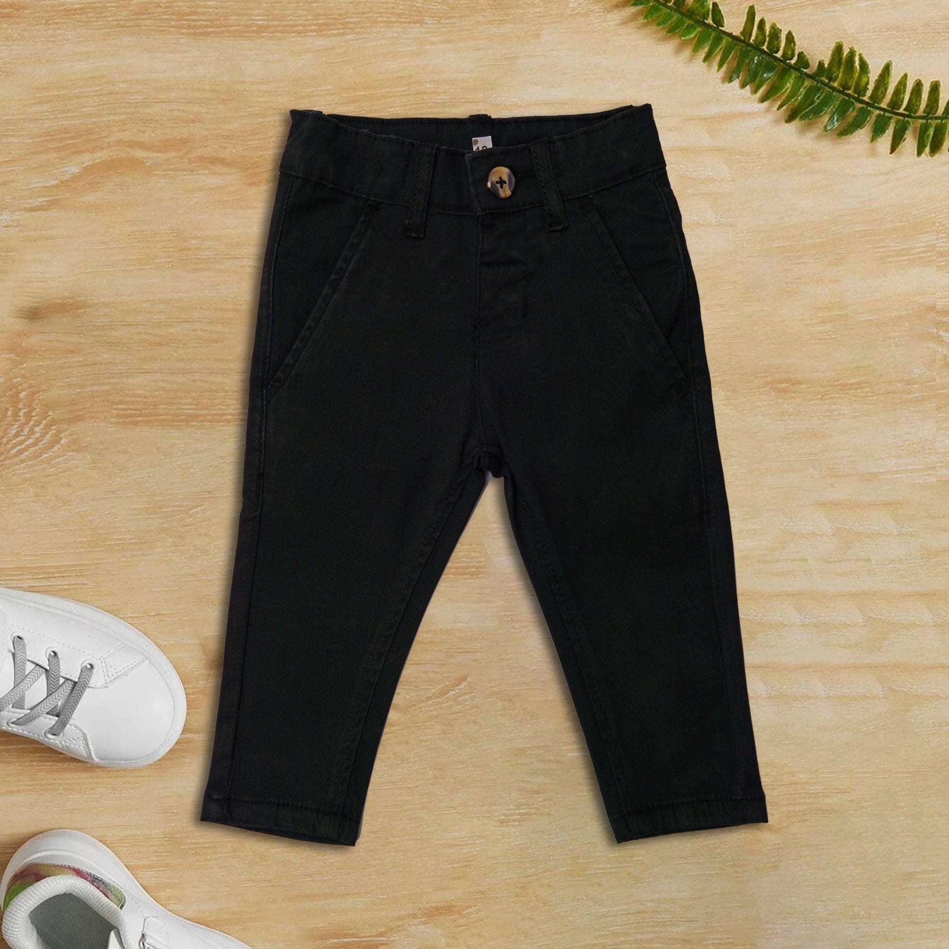 Black Cotton pants - Miniwears