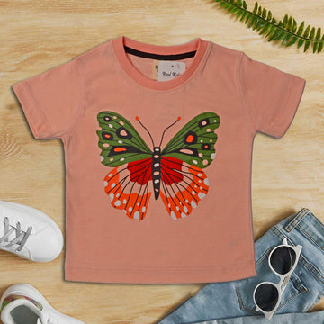 Girls Cotton Pink Tshirt - Miniwears