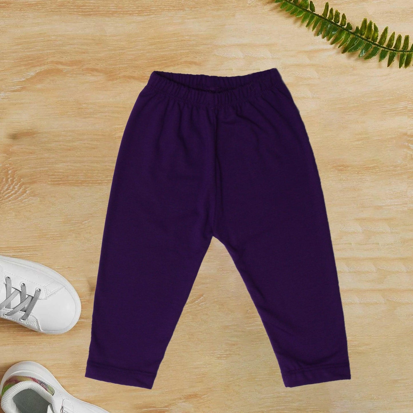 Purple Color girls cotton tights - Miniwears