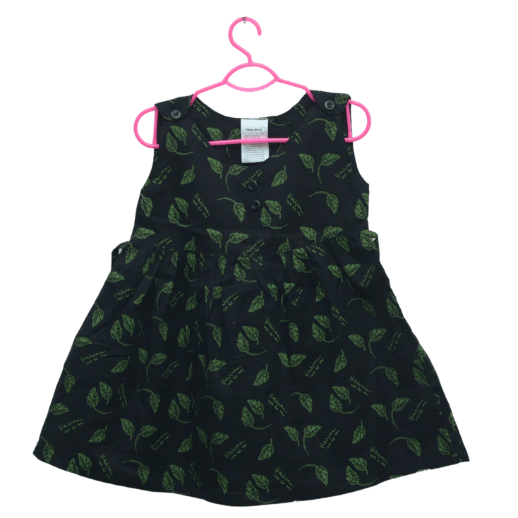 Girls Black Green Top - Miniwears