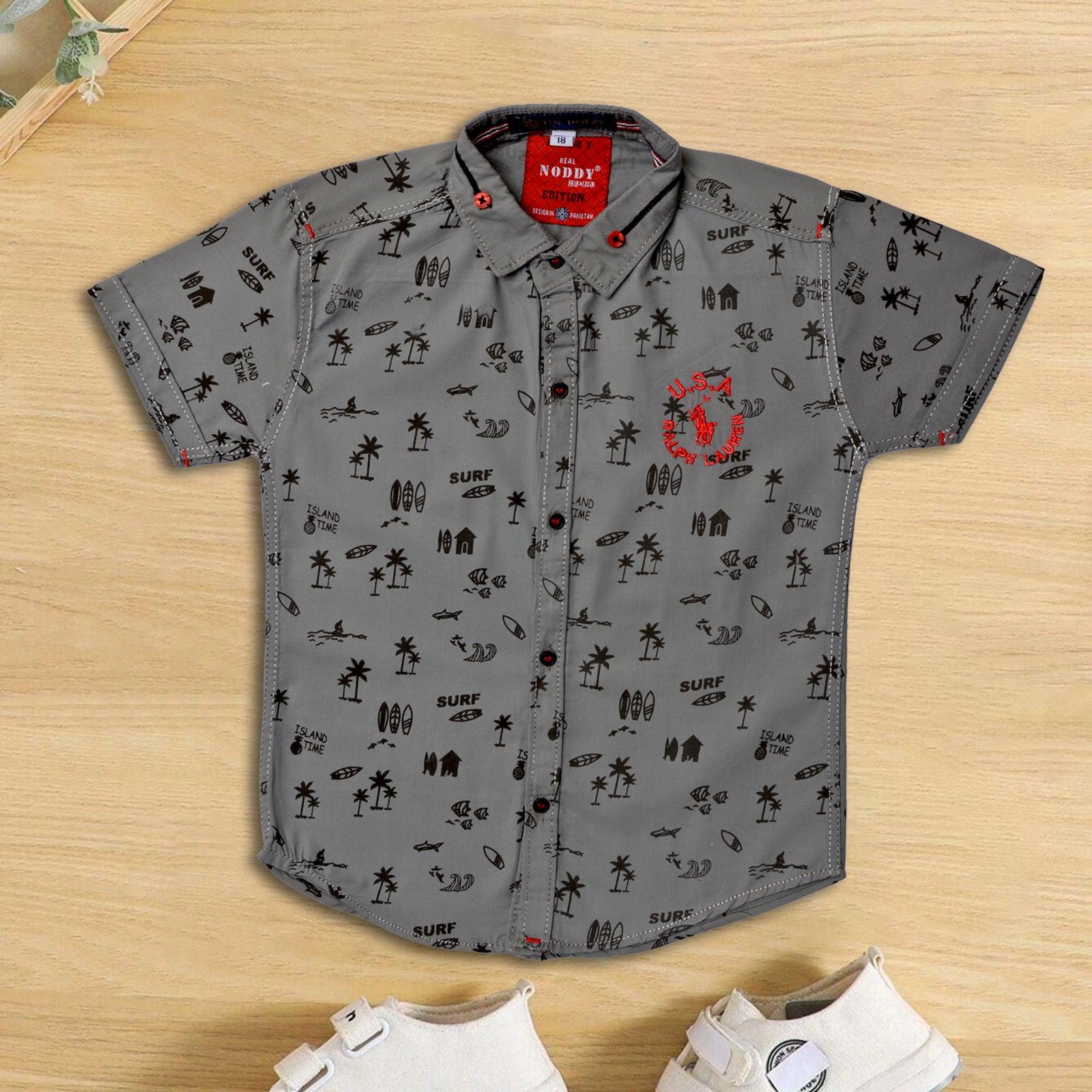 Grey Cotton Tshirts - Miniwears