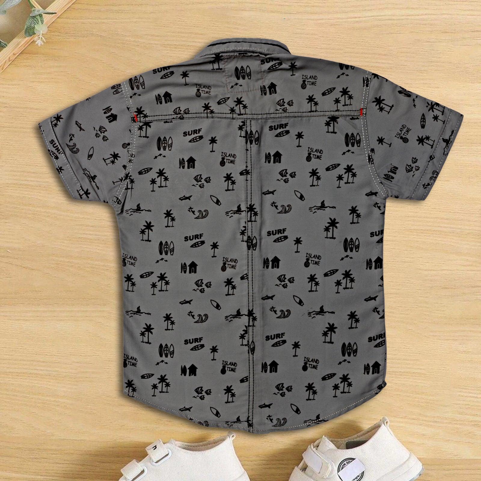 Grey Cotton Tshirts - Miniwears