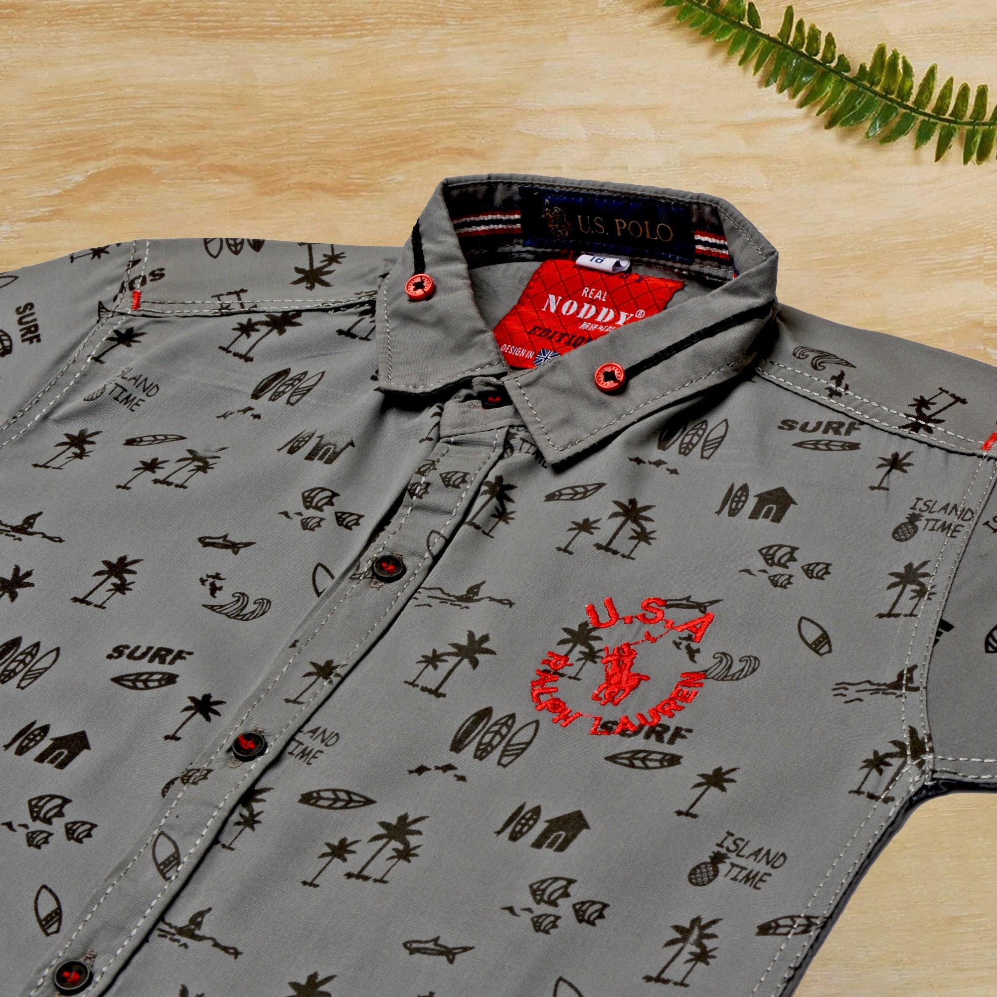 Grey Cotton Tshirts - Miniwears