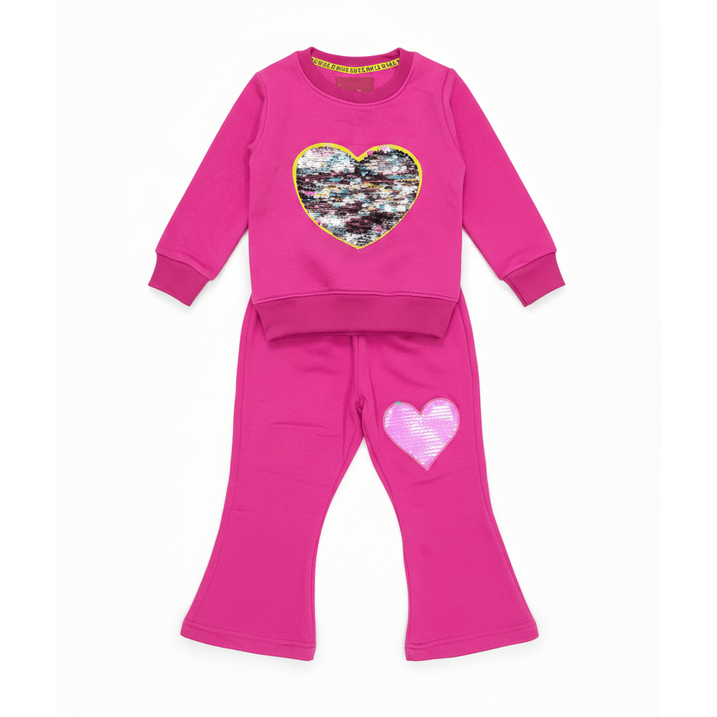 Heart Pink Tracksuit - Miniwears