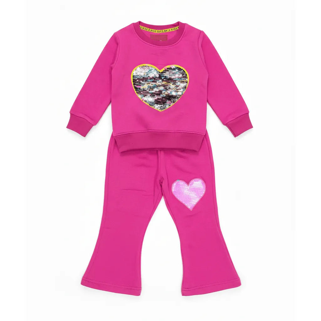 Heart Pink Tracksuit - Miniwears