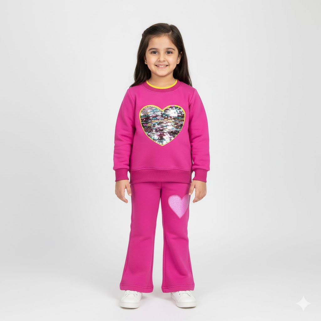 Heart Pink Tracksuit - Miniwears