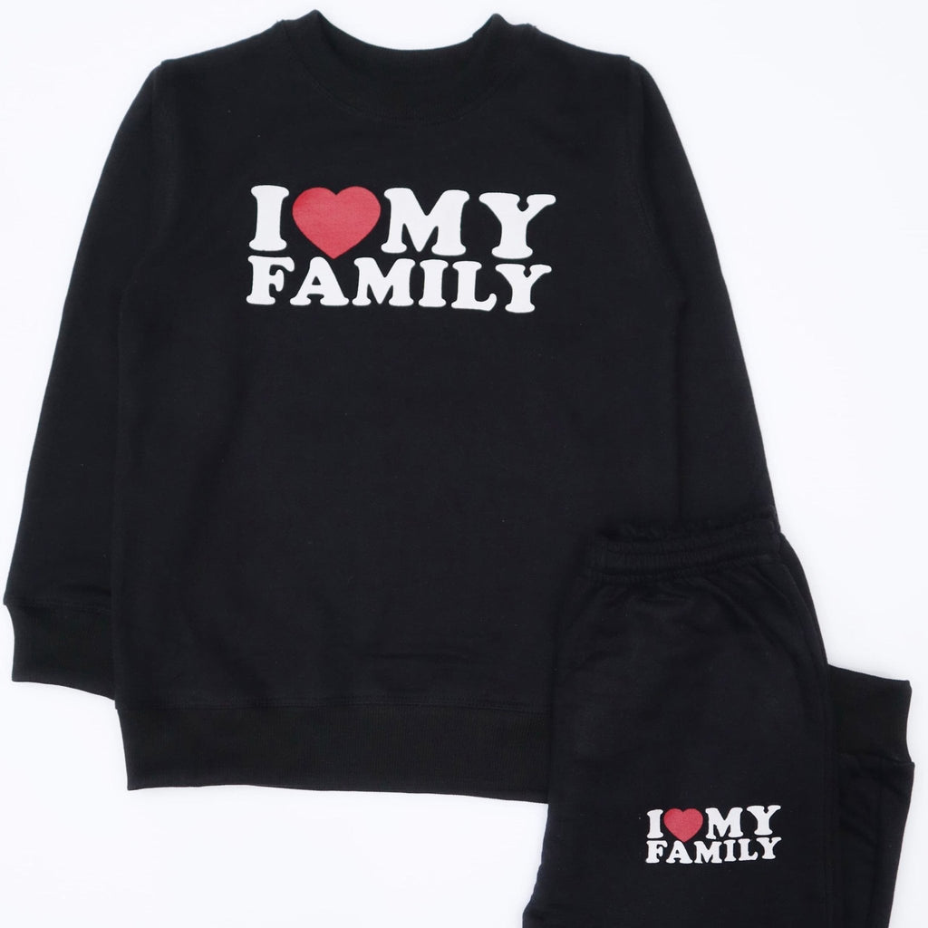 I love My Family Tracksuit (Fleece) - Miniwears