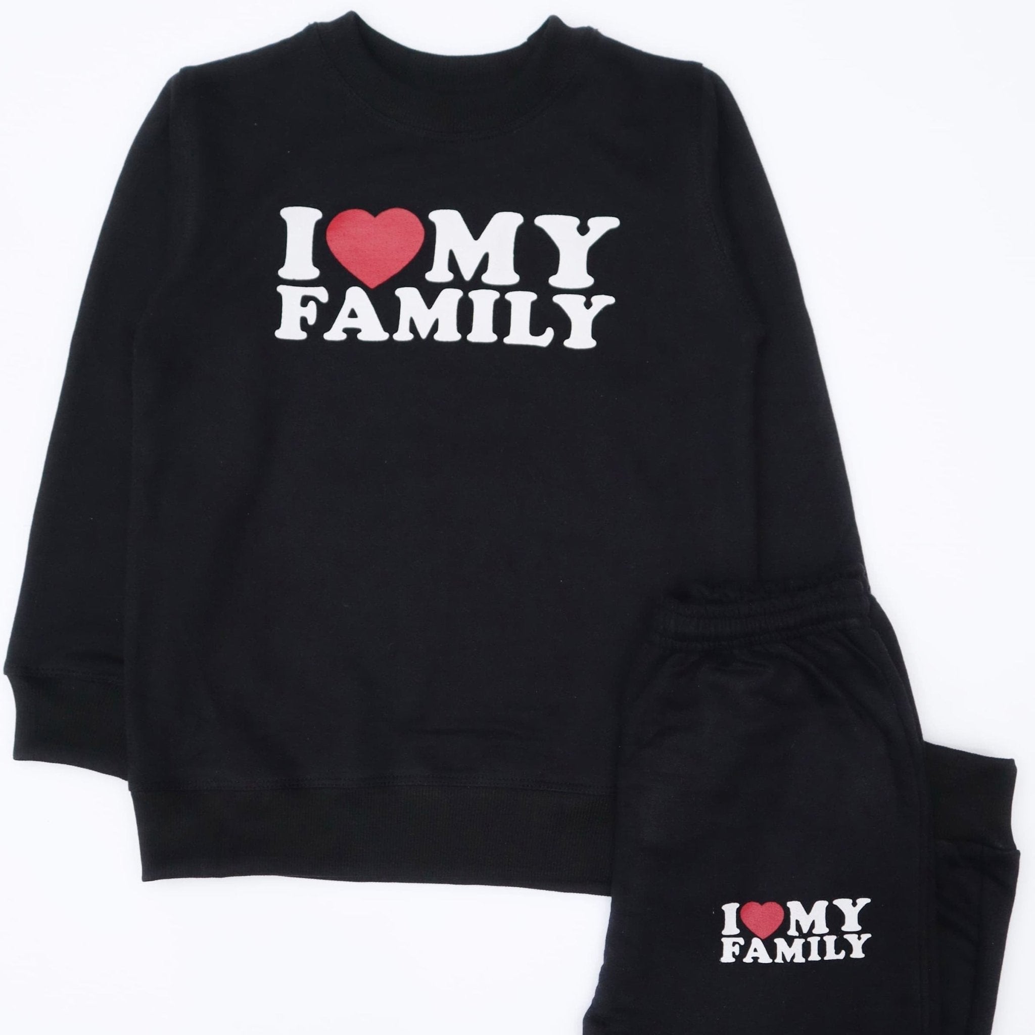 I love My Family Tracksuit (Fleece) - Miniwears