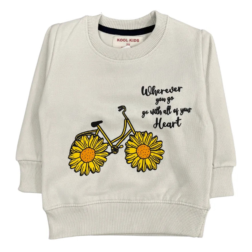 Kids Bicycle White Sweatshirt - Miniwears