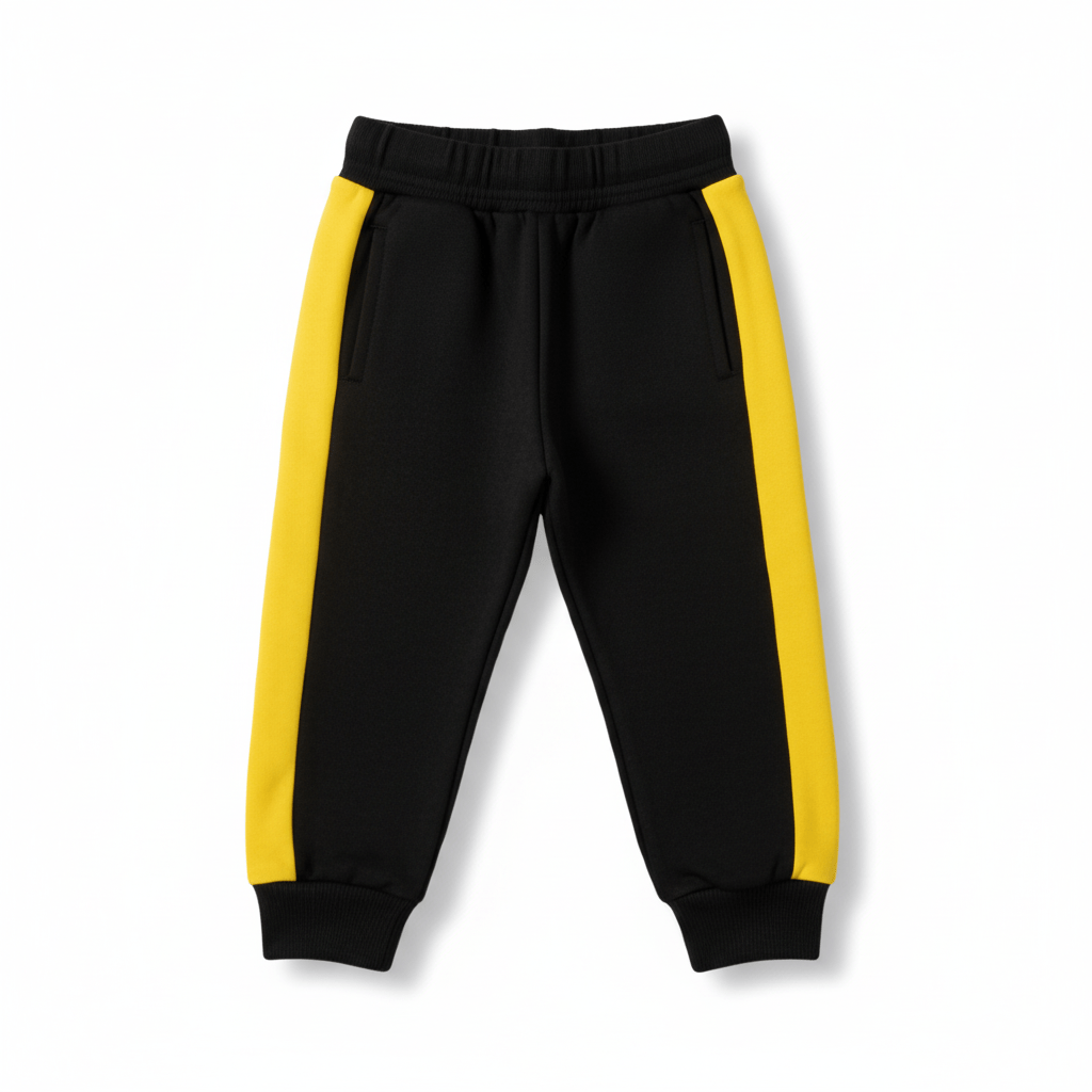 Kids Yellow black Tracksuit - Miniwears
