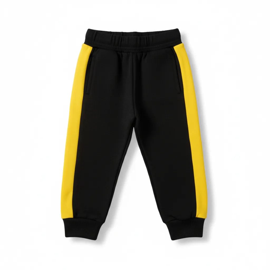 Kids Yellow black Tracksuit - Miniwears