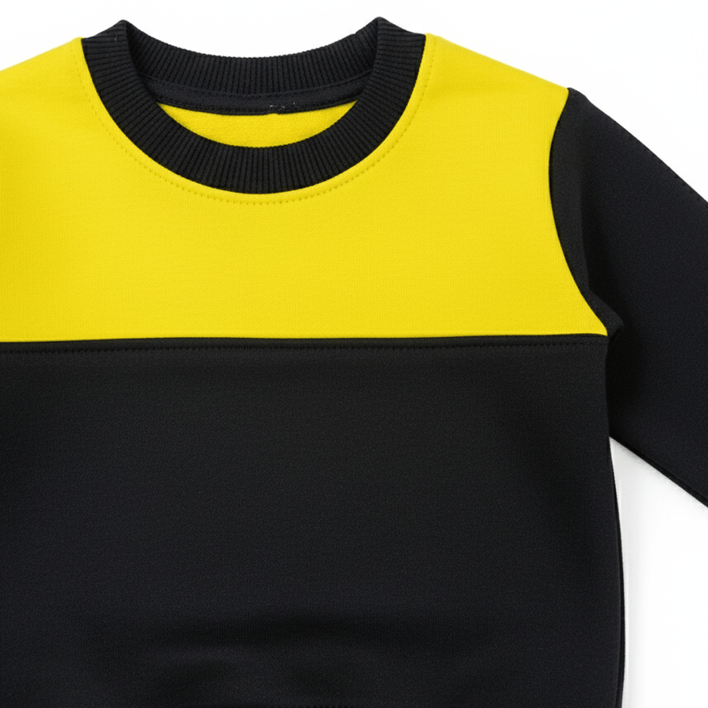 Kids Yellow black Tracksuit - Miniwears